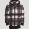 Wholesale * Moose Knuckles Kids Big Day Down Bomber Jacket Black, White Plaid