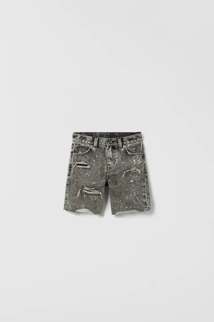 Hot * Zara Painted Denim Shorts