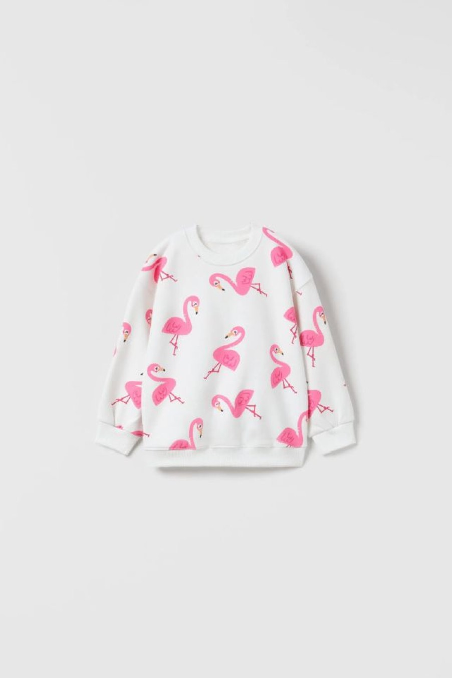 Wholesale * Zara Flamingo Sweatshirt White