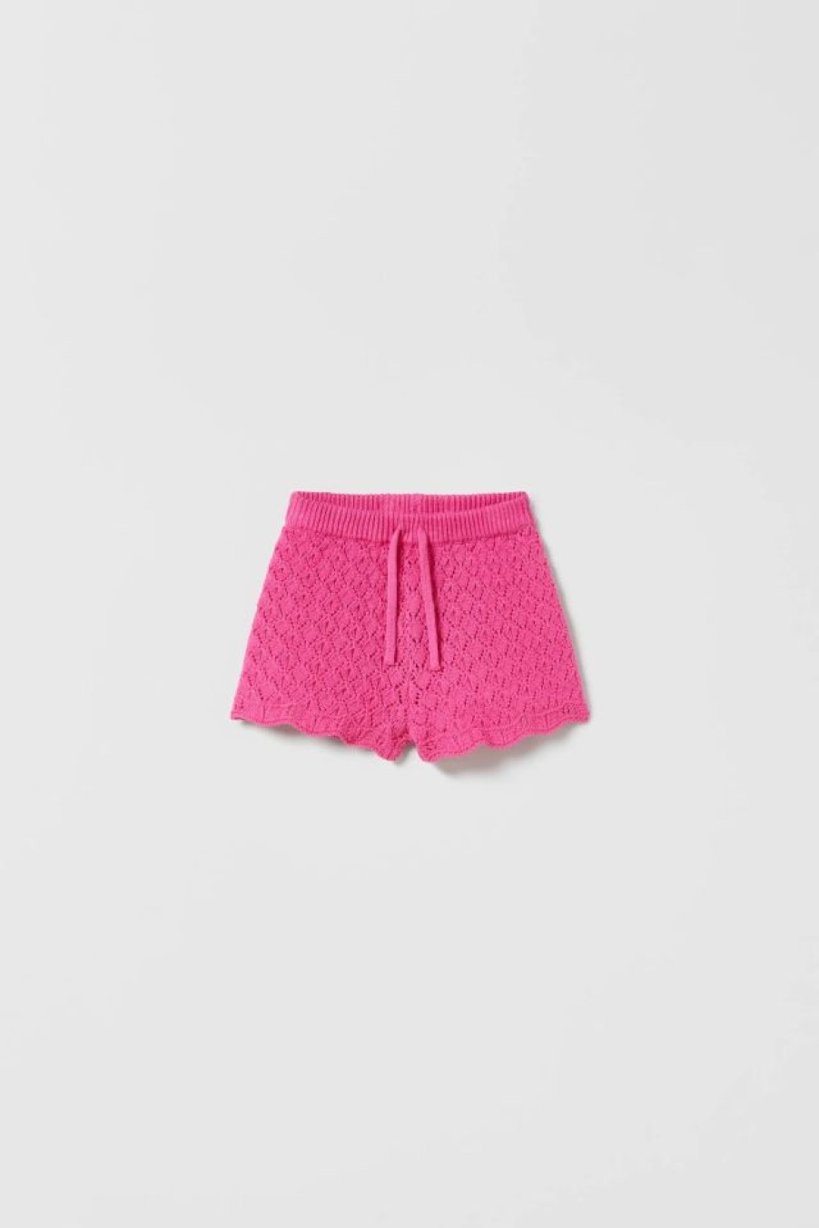 Best * Zara Open Weave Crochet Shorts