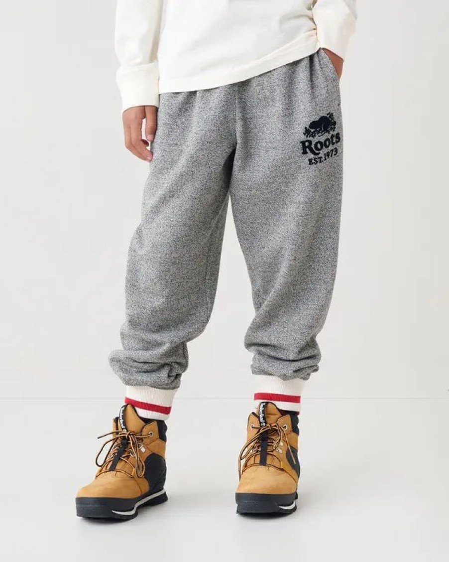 Online * Roots Kids Relaxed Cabin Sweatpant Grey Oat Pepper