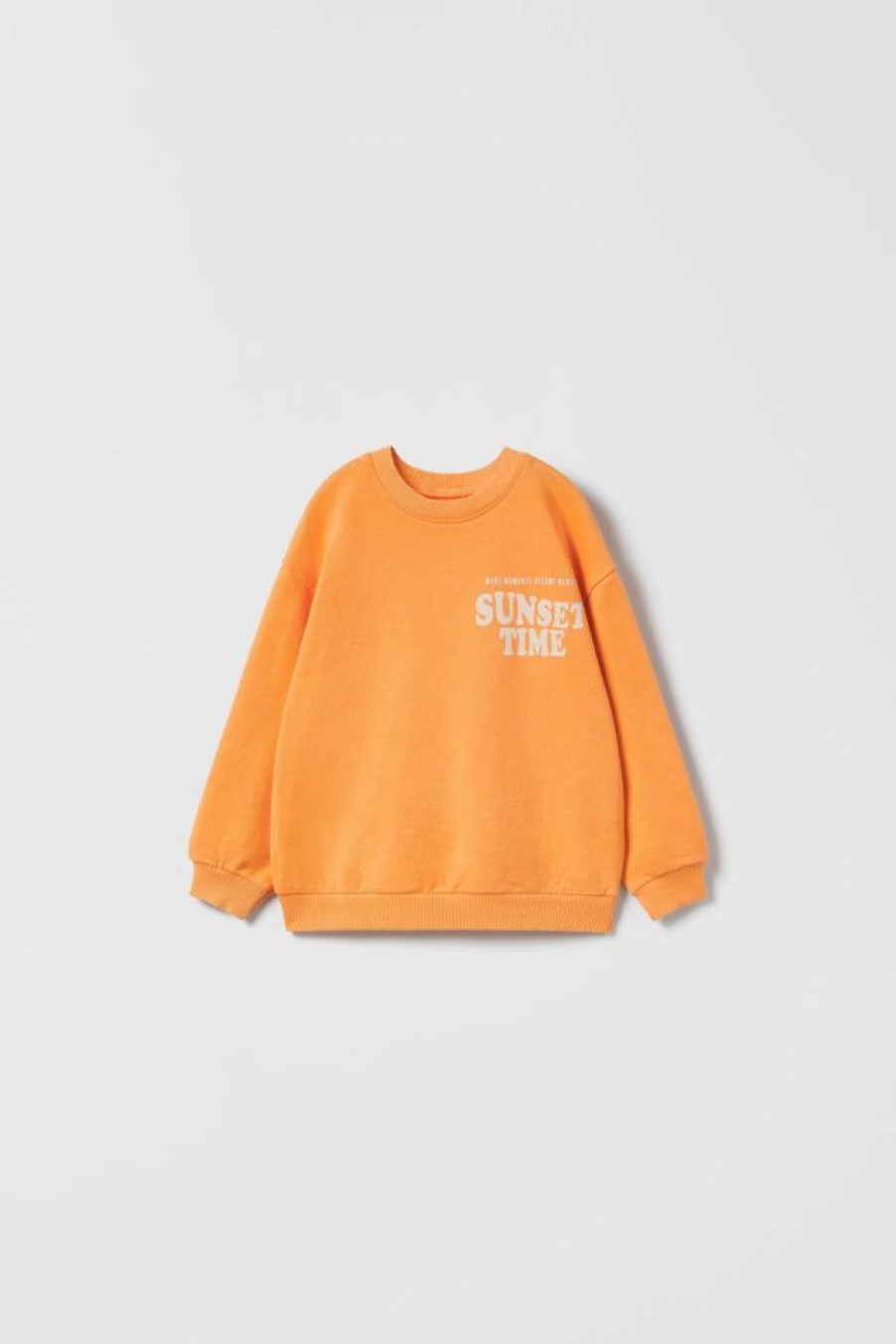 Best * Zara "Sunset Time" Sweatshirt Orange