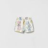 Clearance * Zara Minnie Mouse Disney Shorts Oyster White