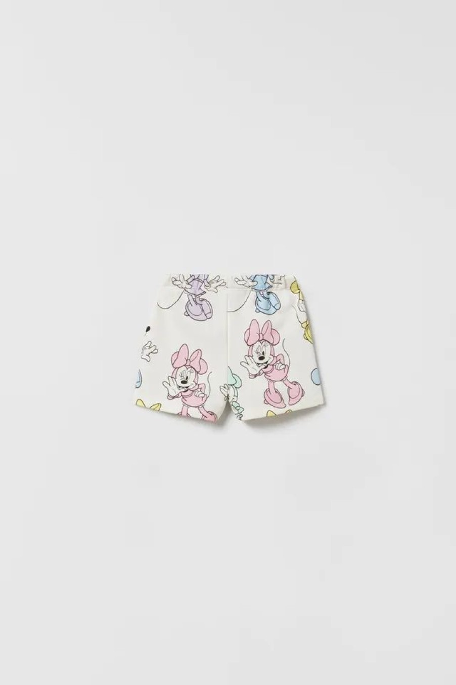 Clearance * Zara Minnie Mouse Disney Shorts Oyster White