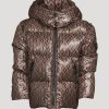 Best * Mackage Toddlers Jesse Light Down Jacket In Monogram Print Coffee