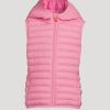 Hot * Save The Duck Kids Cupid Quilted Vest With Hood Aurora Pink