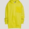 Hot * Fendi Kids Cotton Zip Hoodie Lemon