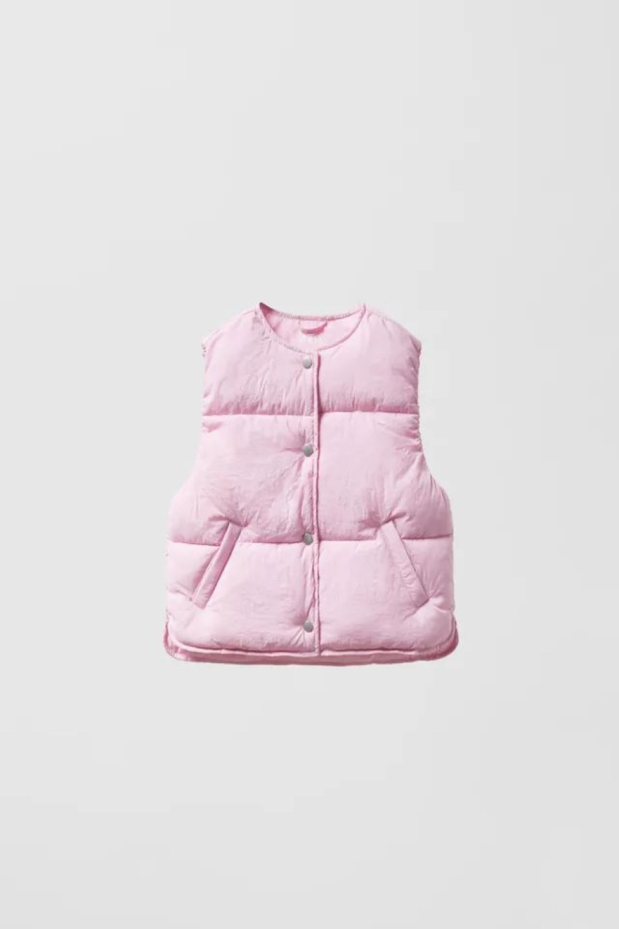 Hot * Zara Puffer Vest Pink