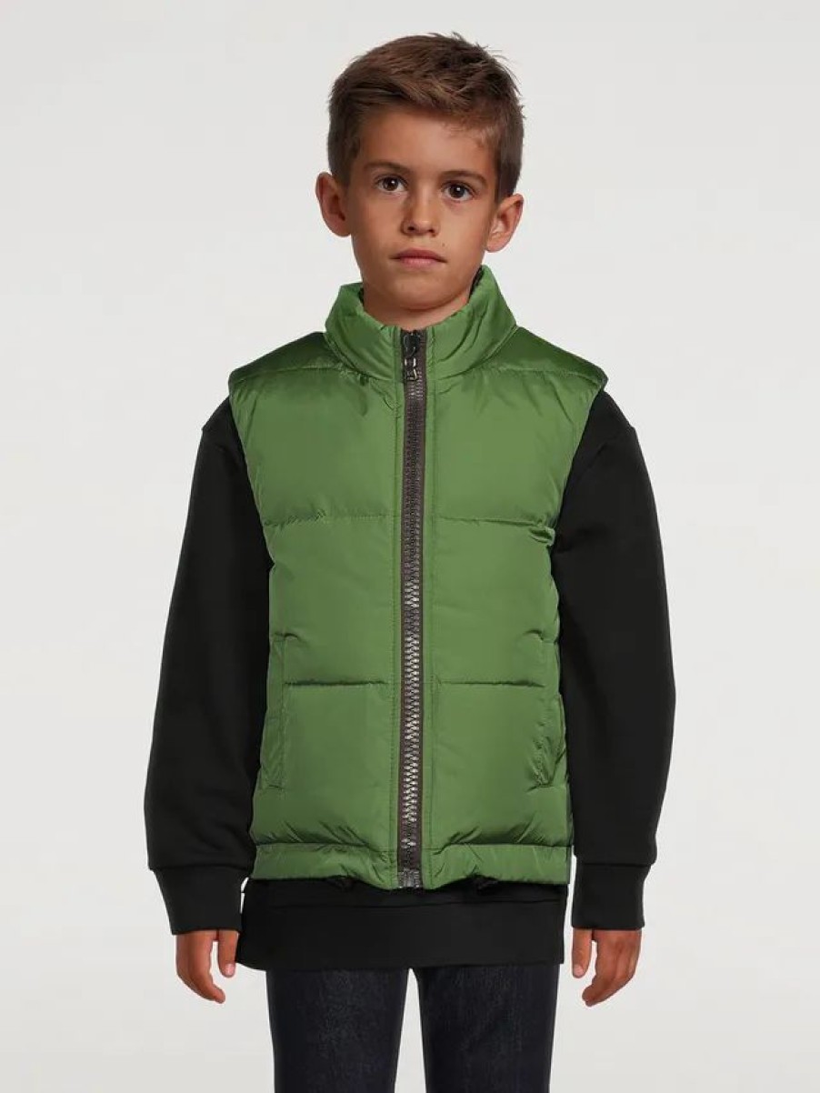 Best * Fendi Kids Reversible Down Vest Green