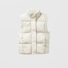 Online * Zara Square Quilted Vest Ecru