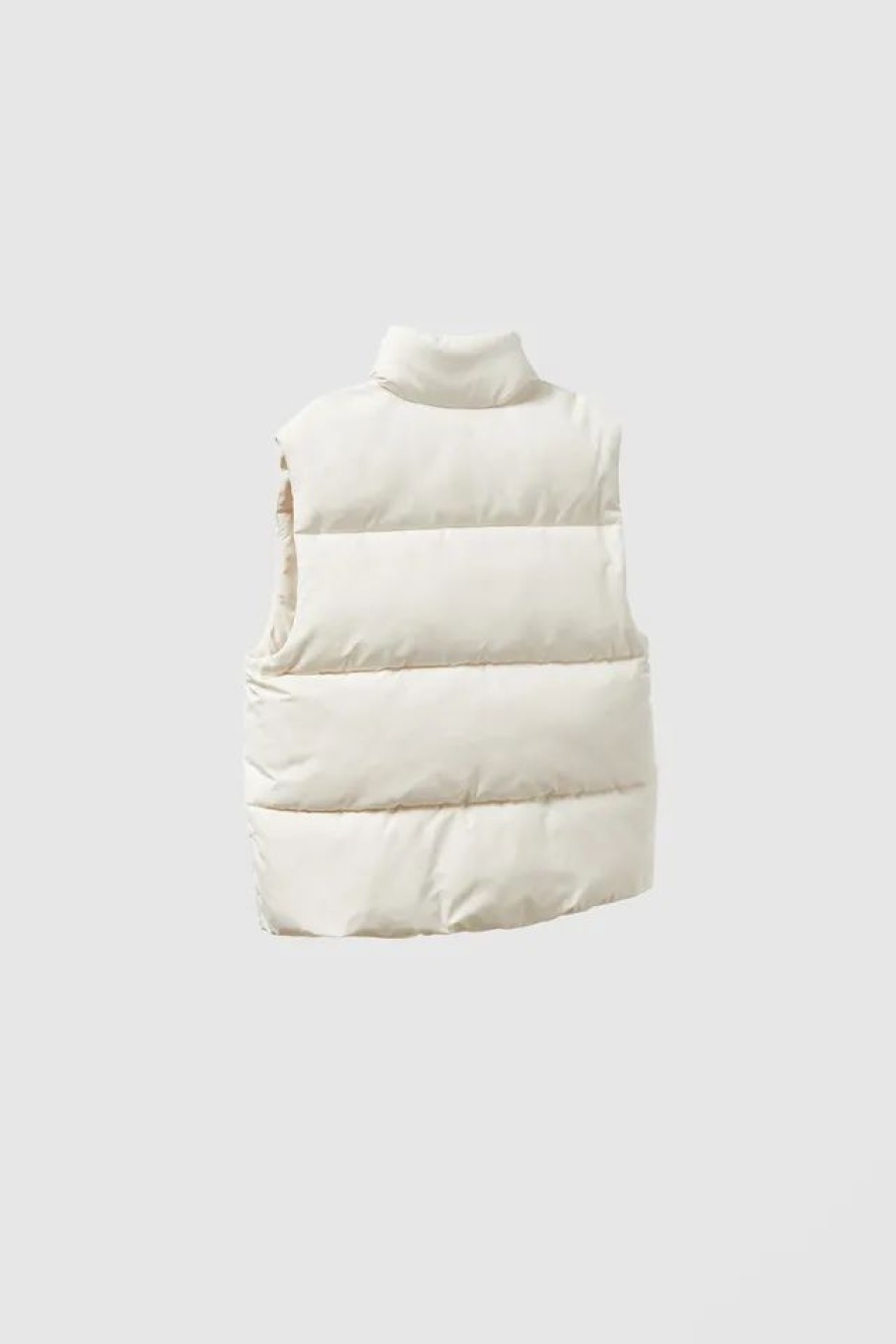 Online * Zara Square Quilted Vest Ecru