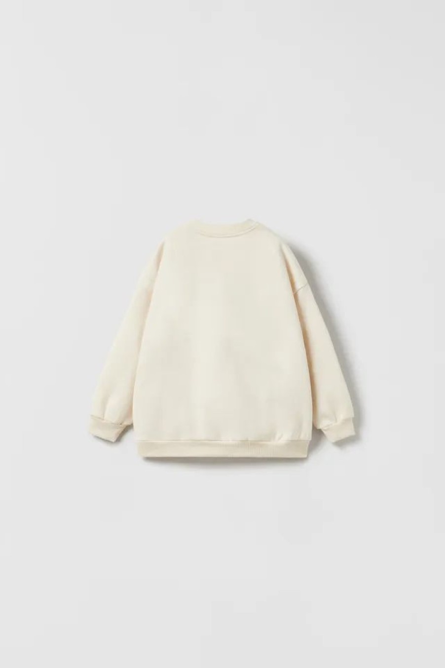 Hot * Zara Mickey Mouse Disney Ruffled Sweatshirt Ecru