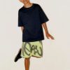 Hot * Zara Plush Graffiti Shorts Apple Green