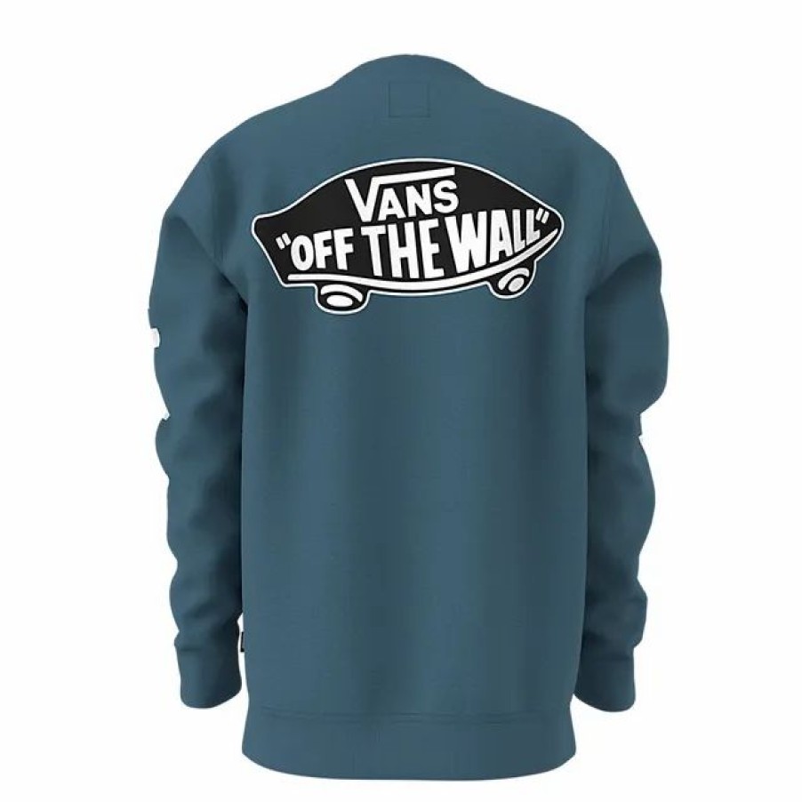 Online * Vans Kids Exposition Check Pullover Crew Fleece Vans Teal