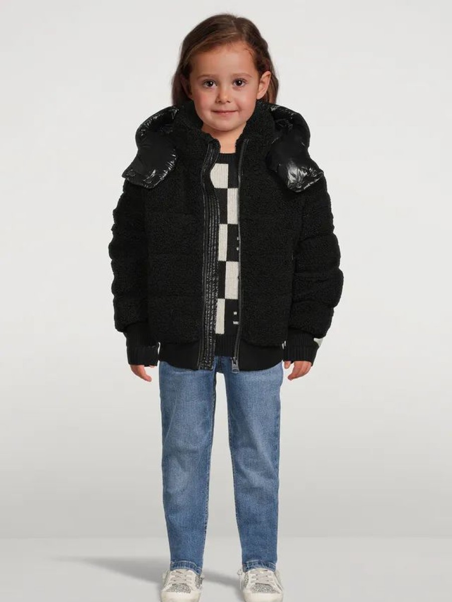 Wholesale * Mackage Toddlers Ari Teddy Down Bomber Jacket Black