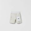 Online * Zara Athletic Cargo Shorts Stone