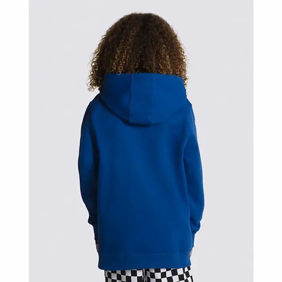 Online * Vans Kids Reflective Checkerboard Flame Pullover Hoodie True Blue