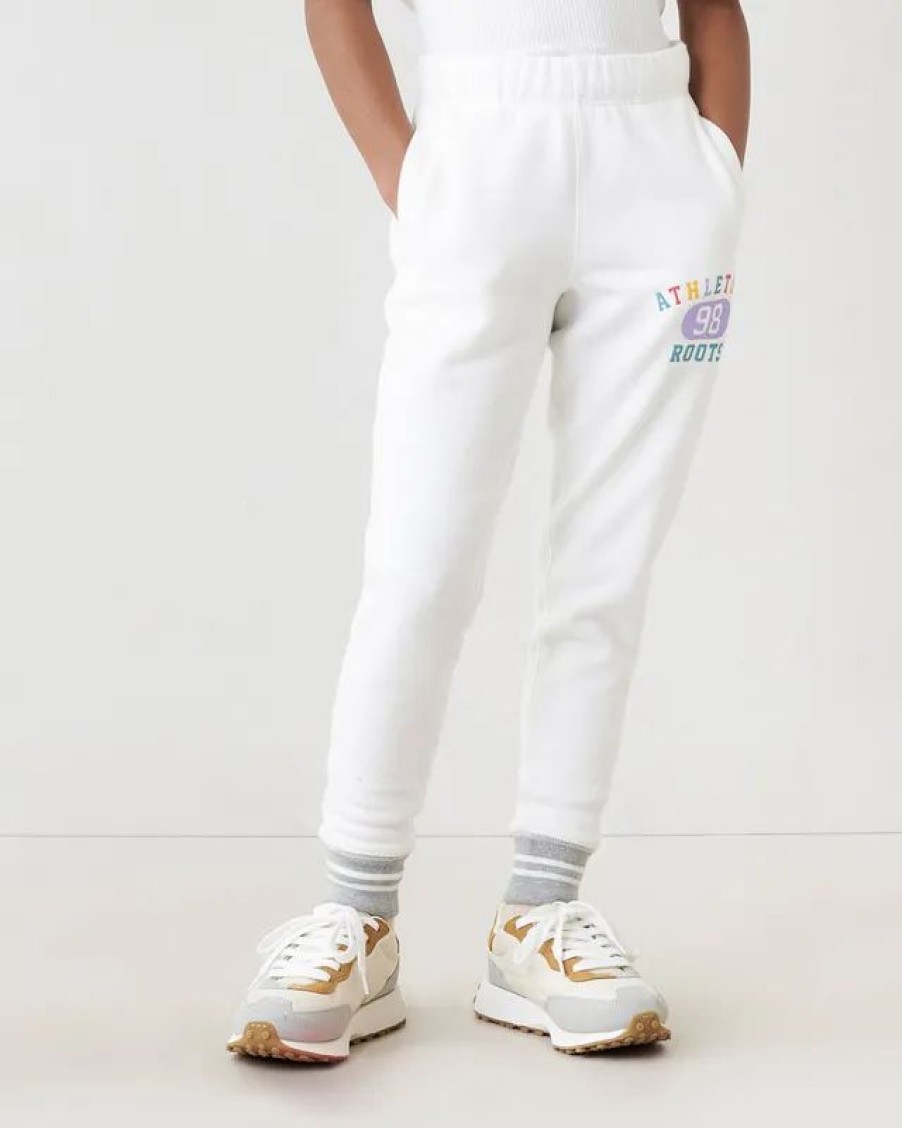 Hot * Roots Kids Athletics Club Tapered Sweatpant Egret