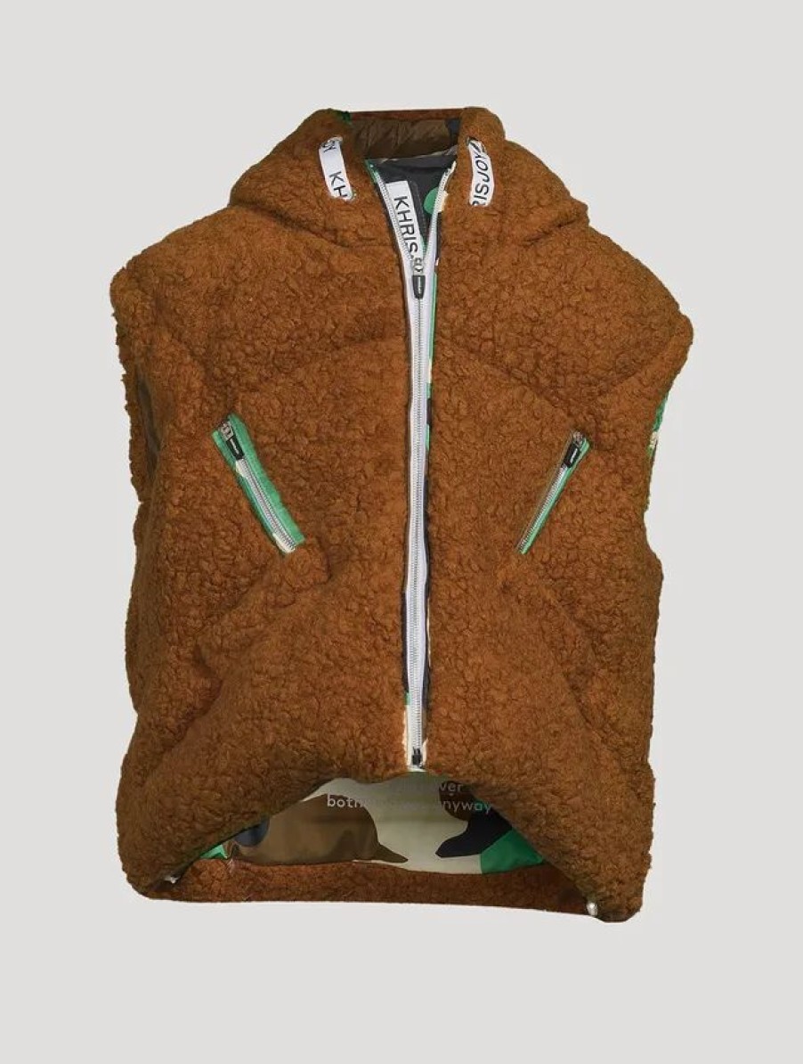 Hot * Khrisjoy Kids Pile Down Puffer Vest Camel