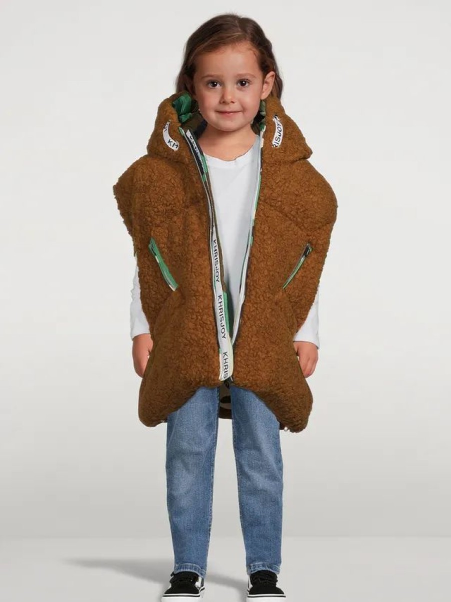 Hot * Khrisjoy Kids Pile Down Puffer Vest Camel