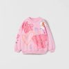 Hot * Zara Graffiti Sweatshirt Neon Pink