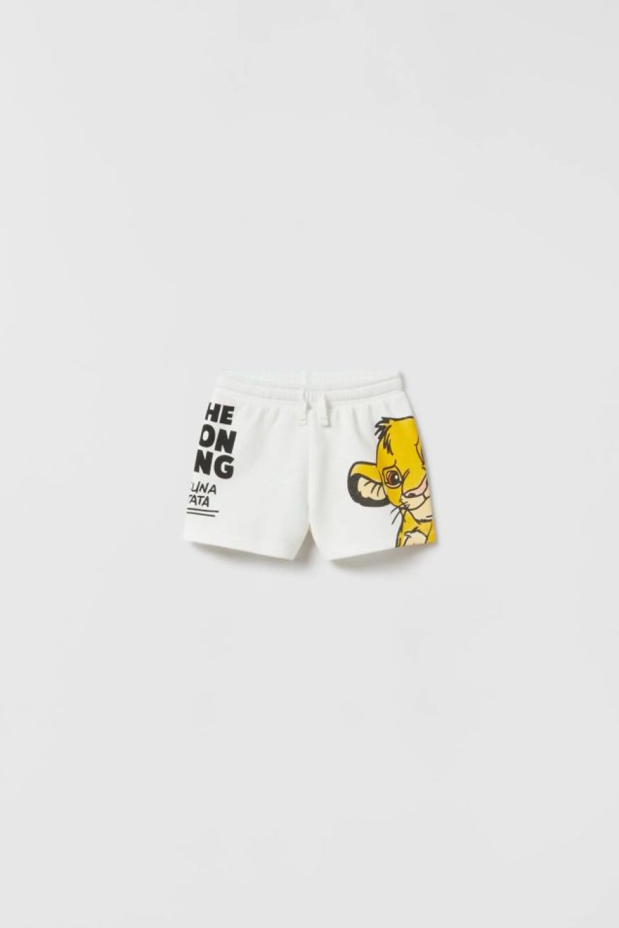 Clearance * Zara The Lion King Disney Shorts White