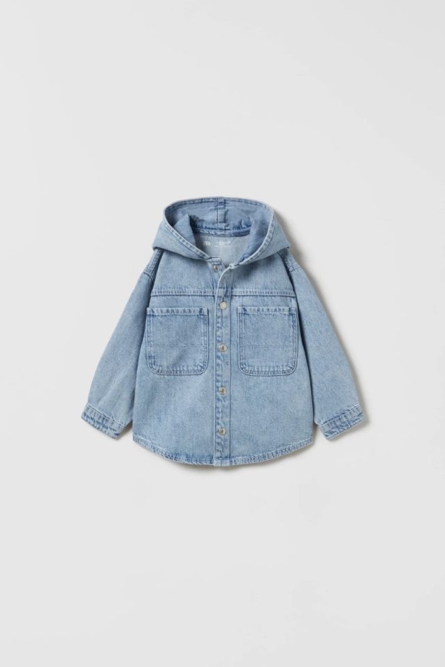 Best * Zara Hooded Denim Overshirt