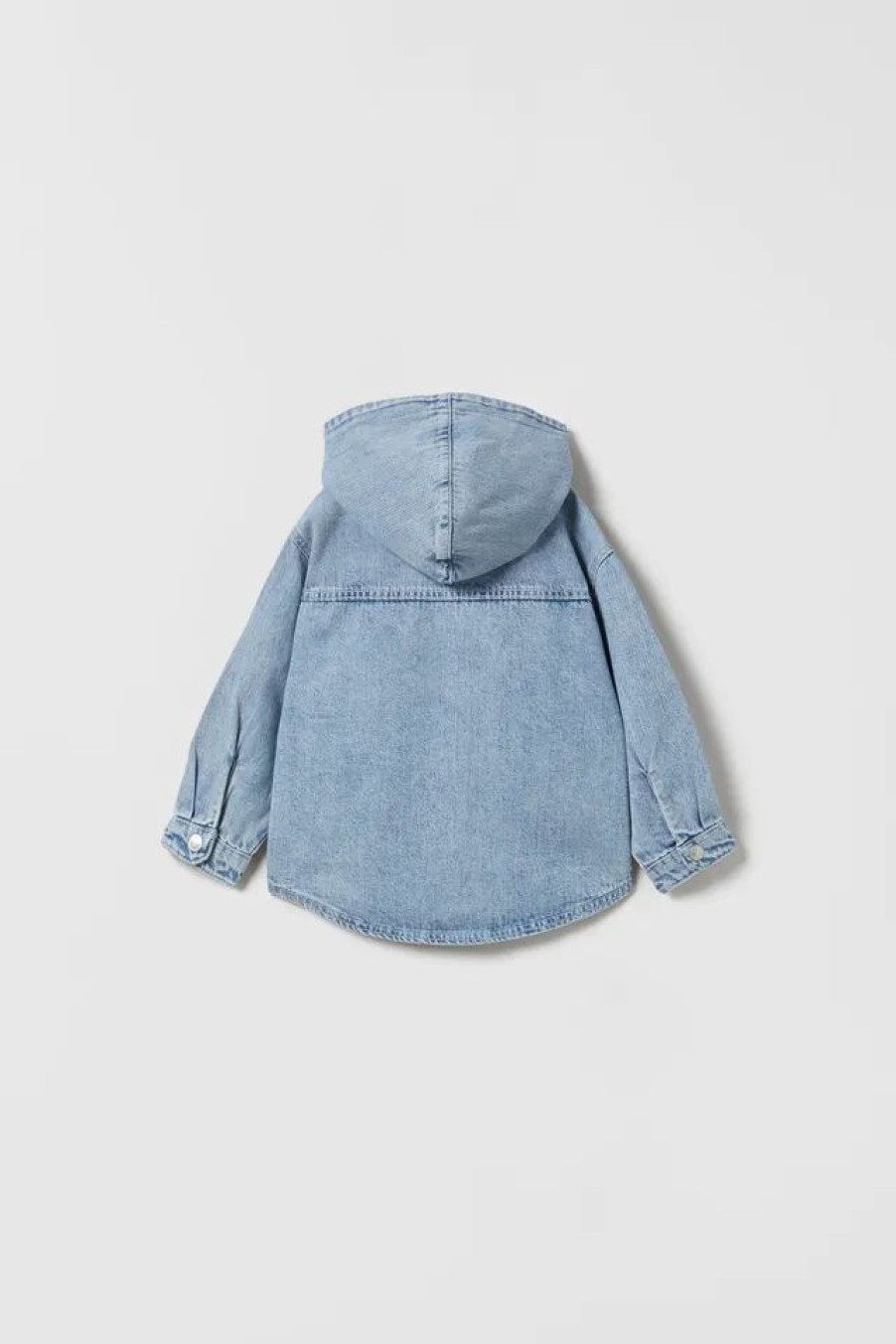 Best * Zara Hooded Denim Overshirt