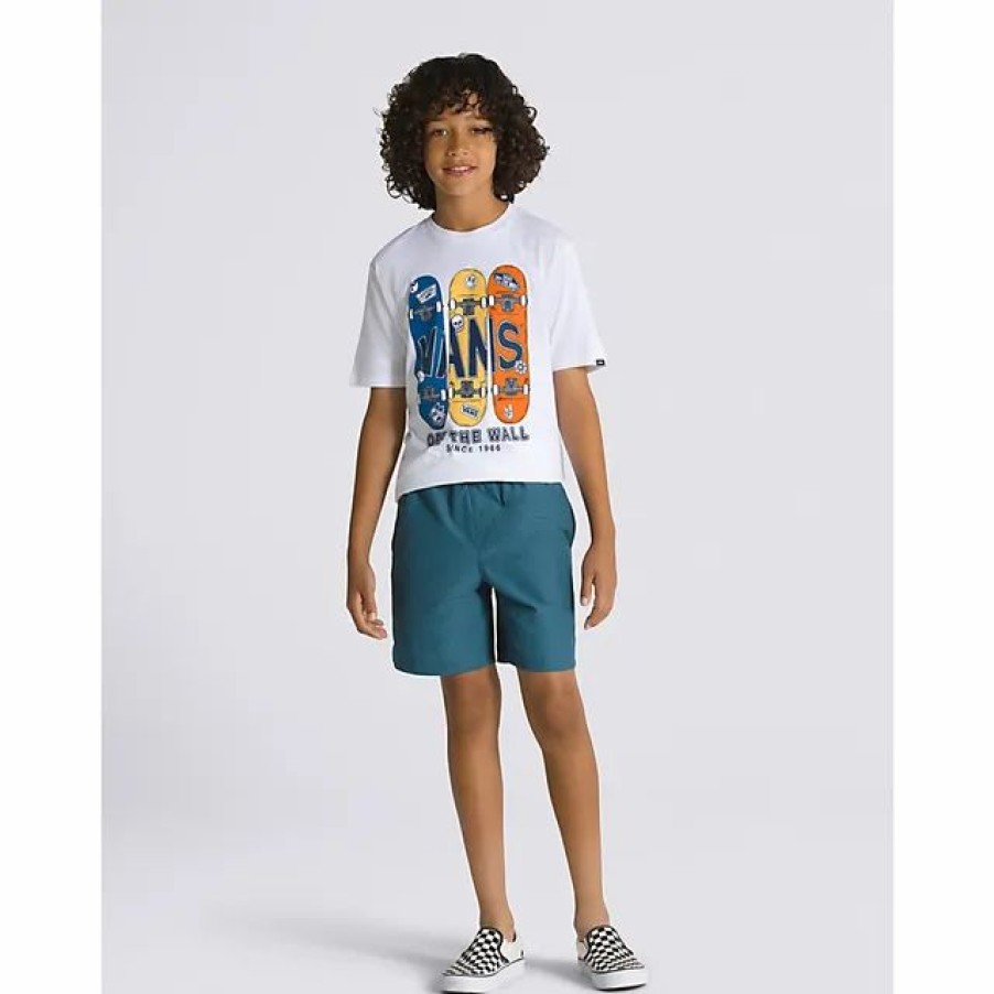 New * Vans Kids Primary Elastic 15.5" Volley Shorts Vans Teal