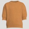 Wholesale * Fendi Kids Ff Wool Short-Sleeve Sweater Beige