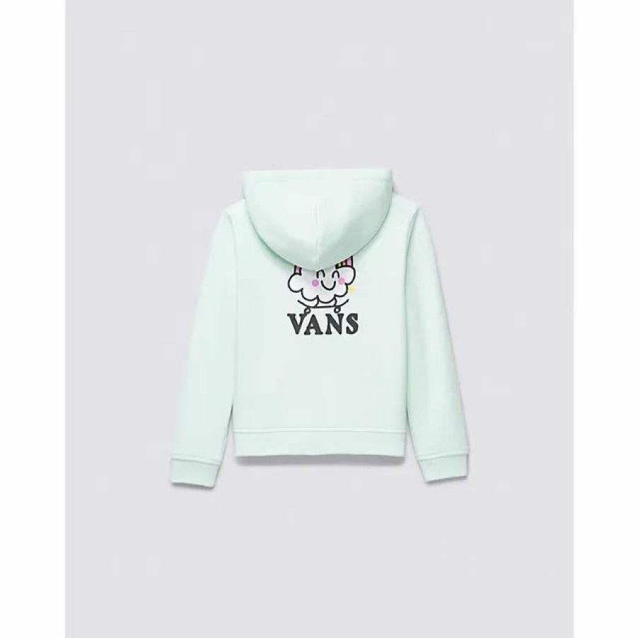 New * Vans Little Kids Rainbow Rider Full Zip Hoodie Clearly Aqua