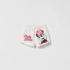 New * Zara Disney Mickey Mouse Shorts White