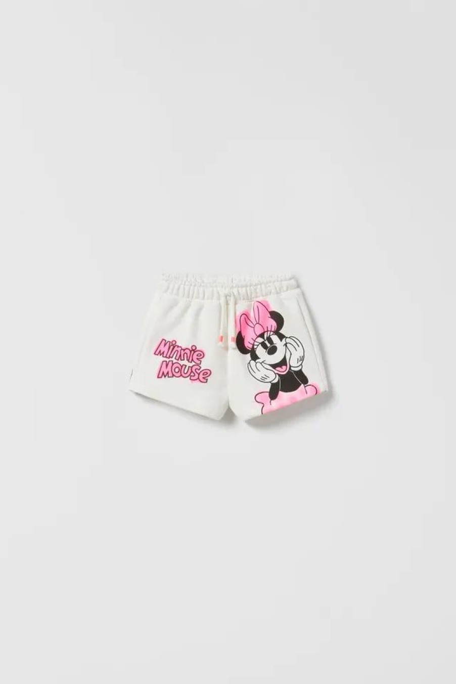 New * Zara Disney Mickey Mouse Shorts White