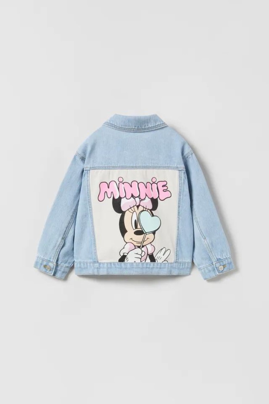 Online * Zara Minnie Mouse Disney Denim Jacket Blue