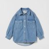 New * Zara Denim Overshirt Blue