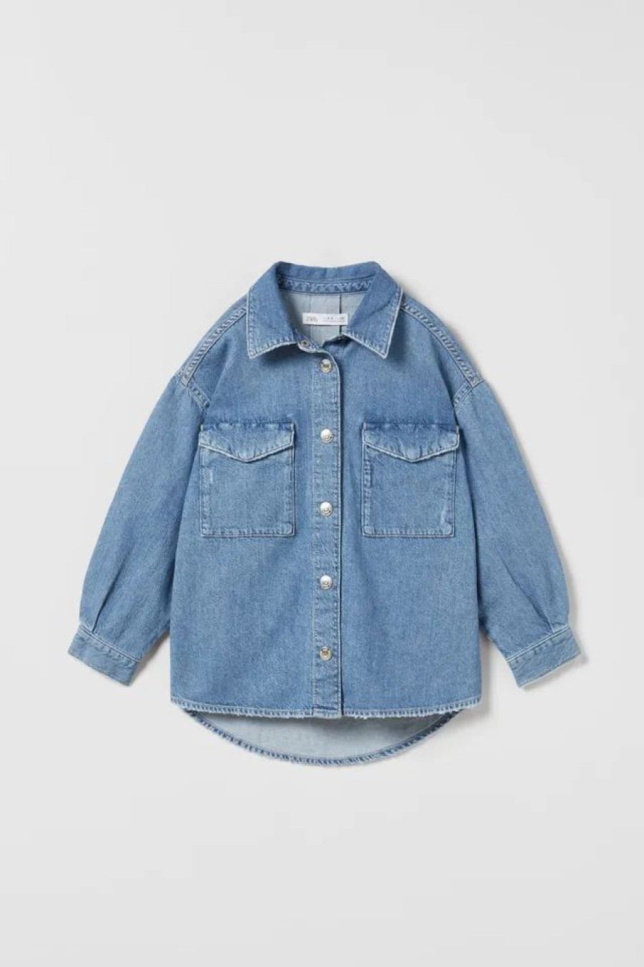 New * Zara Denim Overshirt Blue