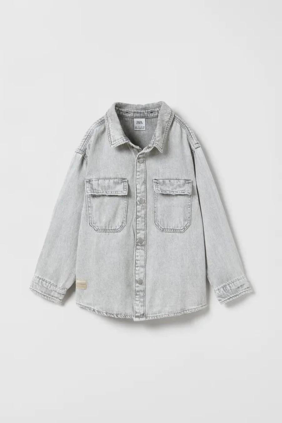 Best * Zara Detachable Hood Denim Overshirt