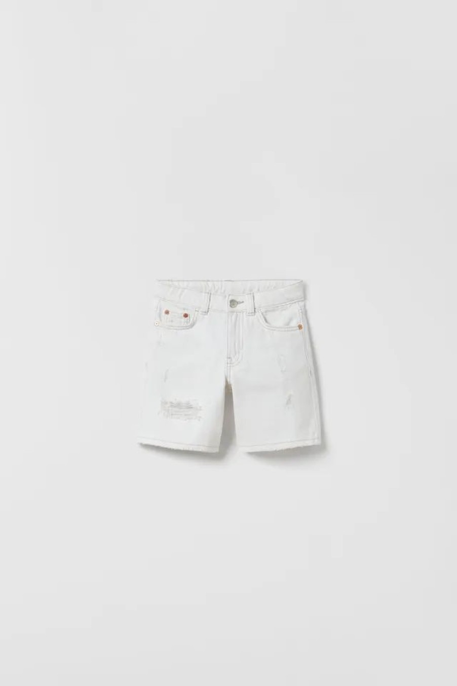 Online * Zara Ripped Denim Shorts