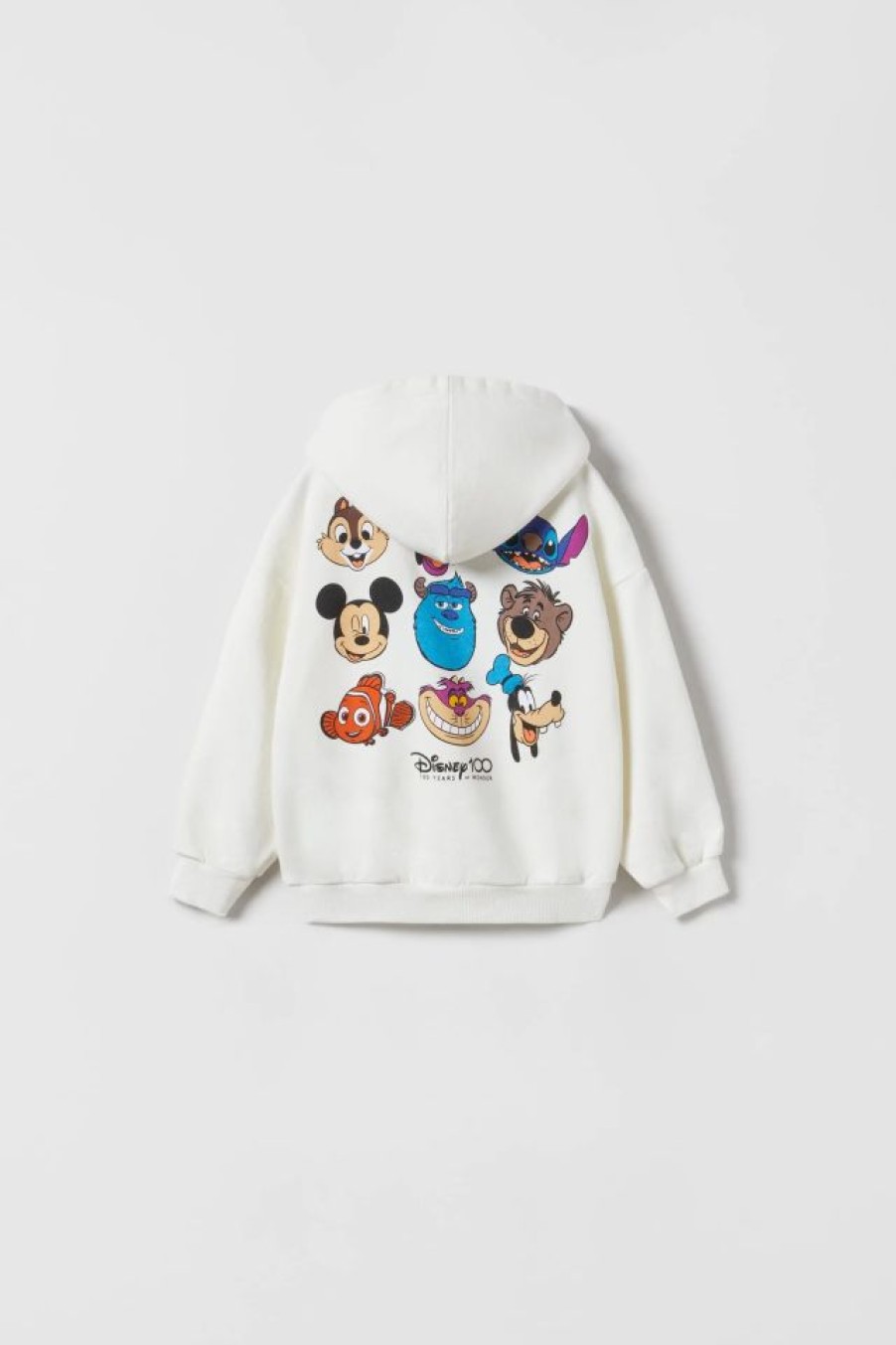 Clearance * Zara Mickey Mouse And Friends Disney Sweatshirt Oyster White