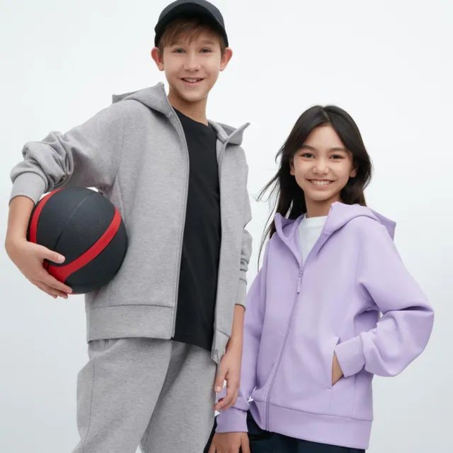 Best * Uniqlo Kids Extra Stretch Dry Sweat Long Sleeve Full-Zip Hoodie