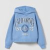 Clearance * Zara "California" Sweatshirt Light Blue