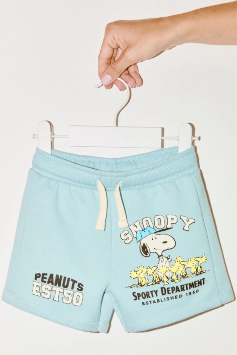 Clearance * Zara Snoopy Peanuts Shorts Light Blue