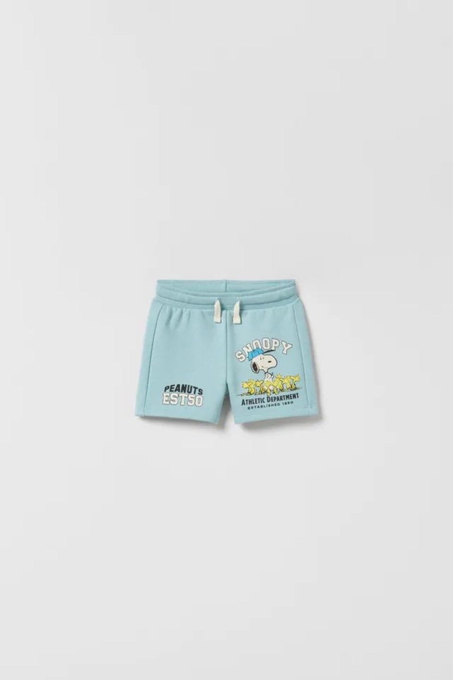 Clearance * Zara Snoopy Peanuts Shorts Light Blue