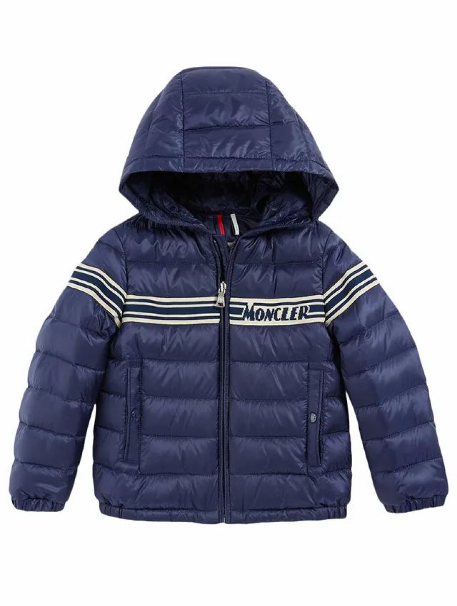 New * Moncler Enfant Kid'S Renald Puffer Bomber Dark Blue