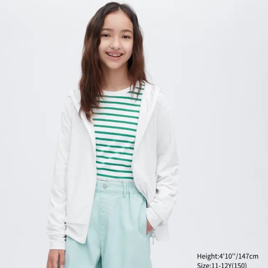 Hot * Uniqlo Kids Airism Uv Protection Mesh Hoodie