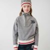 New * Roots Kids Cabin Stein Sweatshirt Grey Oat Pepper