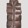 Best * Mackage Kids Charlee Light Down Puffer Vest In Monogram Print Coffee