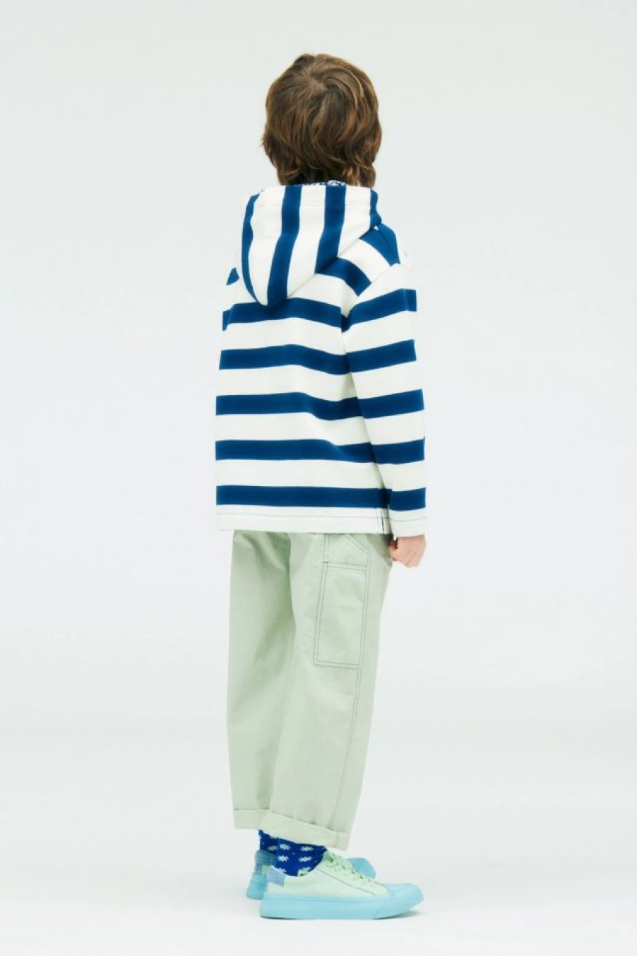 Wholesale * Zara Striped And Floral Sweatshirt Limited Edition Blue / White