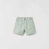 Online * Zara Linen Blend Shorts