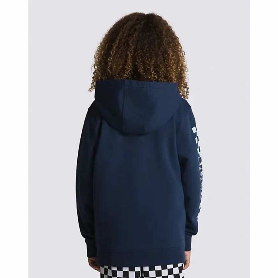 Clearance * Vans Kids Banner Logo Full Zip Hoodie Dress Blues